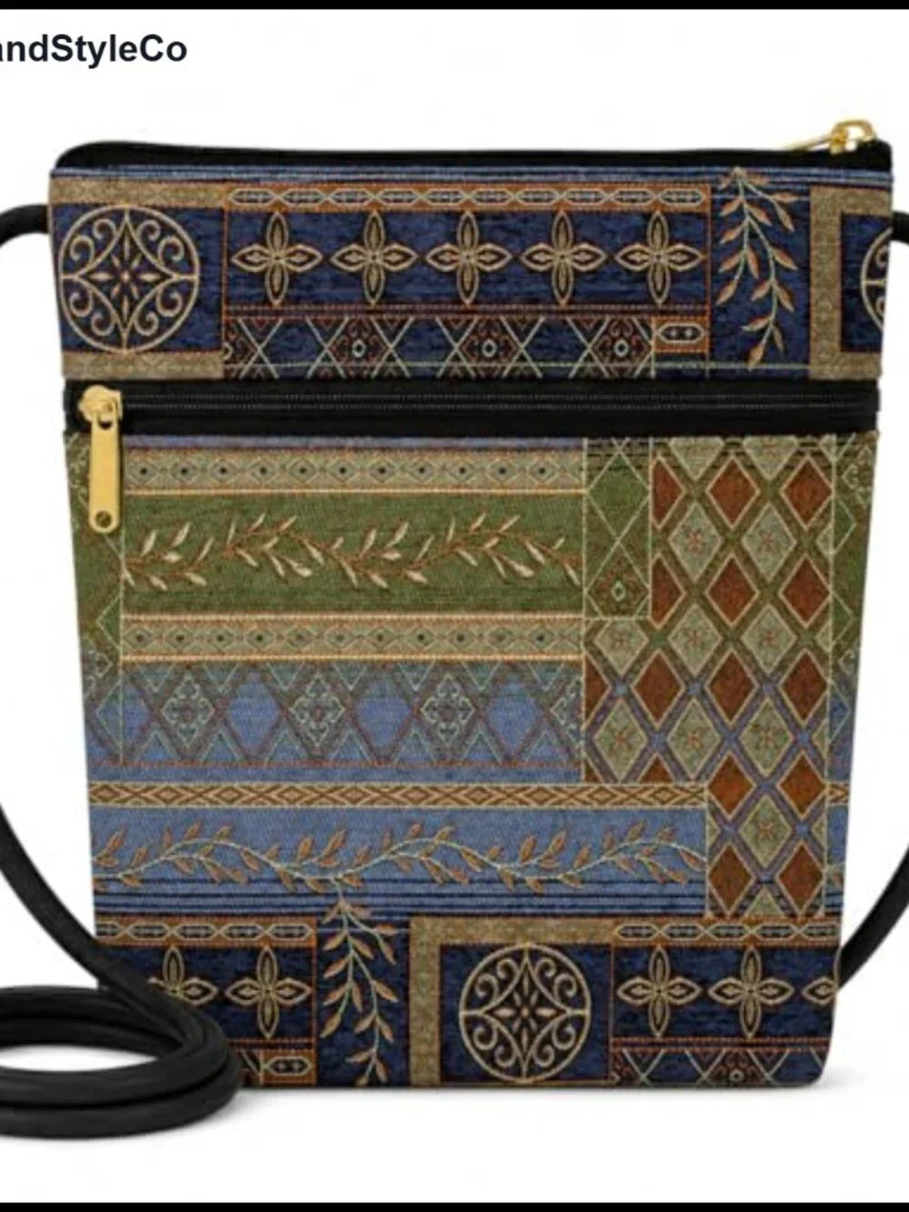 Handmade Tapestry Crossbody Purse Adjustable Cord Clutch Shoulder Bag
